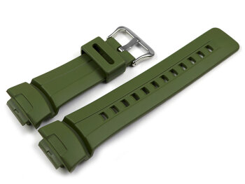 Genuine Casio Military Green Resin Watch Strap G-100CU-3A