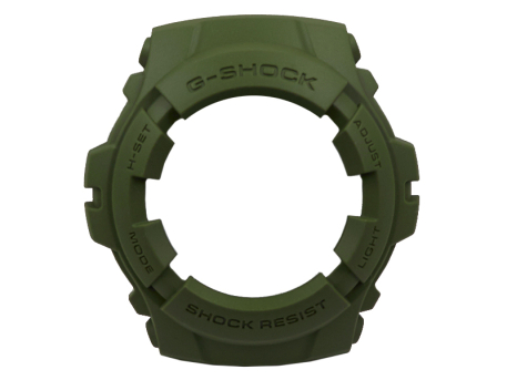 Genuine Casio Military Green Resin Watch Strap G-100CU-3A