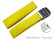 Quick Release Deployment clasp Silicone Rubber Stripes Waterproof yellow 18mm 20mm 22mm 24mm