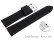 Quick Release Black Silicone Watch Strap with Red Stitching 18mm 20mm 22mm 24mm