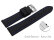 Quick Release Black Silicone Watch Strap with Blue Stitching 18mm 20mm 22mm 24mm