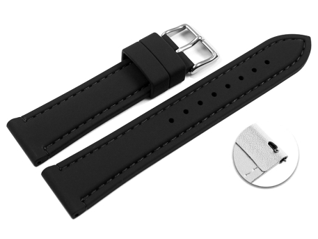 Quick Release Black Silicone Watch Strap with Black...