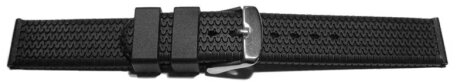 Quick Release Watch strap Silicone Tire profile black 18mm 20mm 22mm