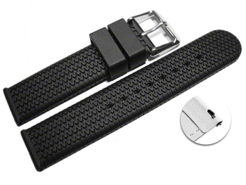 Quick Release Watch strap Silicone Tire profile black...