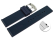 Quick Release Watch strap Silicone smooth dark blue 18mm 20mm 22mm