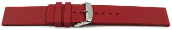 Quick Release Watch strap Silicone smooth red 18mm 20mm 22mm