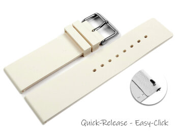 Quick Release Watch strap Silicone smooth cream 18mm 20mm...