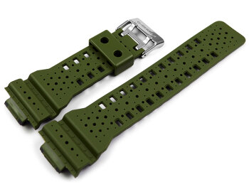 Genuine Casio Replacement Khaki Green Resin Watch Strap for GA-110LP-3A