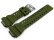 Genuine Casio Replacement Khaki Green Resin Watch Strap for GA-110LP-3A