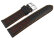 Two-coloured Black-Orange Perforated Leather Watch Strap 18mm 20mm 22mm