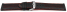 Two-coloured Black-Red Perforated Leather Watch Strap 18mm 20mm 22mm