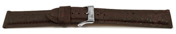 Dark Brown Vegan Cork Lightly padded Watch Strap 14mm...