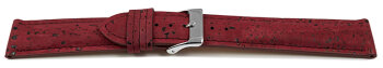 Bordeaux Vegan Cork Lightly padded Watch Strap 14mm 16mm...
