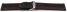 Two-coloured Black-Red Perforated Leather Watch Strap 20mm Steel