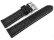 Two-coloured Black-White Perforated Leather Watch Strap 18mm Steel