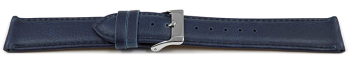 Blue Vegan Grain Watch Strap lightly padded 18mm Steel