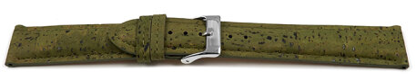 Avocado Vegan Cork Lightly padded Watch Strap 18mm Steel