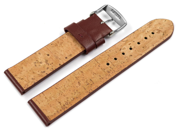 Vegan Cactus Watch Strap Bordeaux 18mm Steel