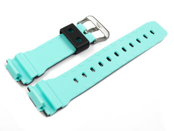 Genuine Casio Black Resin Watch Strap DW-5600CMB-1 with turquoise inner layer