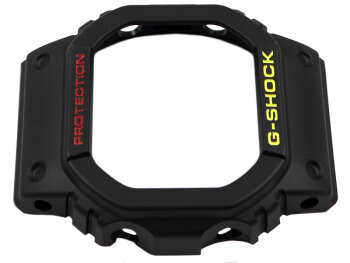 Casio Replacement Black Resin Bezel DW-5600CMB-1 labeling red and yellow