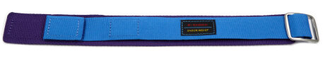 Genuine Casio Blue and Violet Cloth Watch Band for DW-5600THS-1 with hook and loop fastener