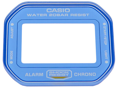 Casio replacement printed glass transparent and blue DW-5600WB-7