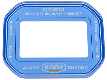 Casio replacement printed glass transparent and blue...