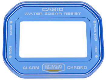 Casio replacement printed glass transparent and blue DW-5600WB-7