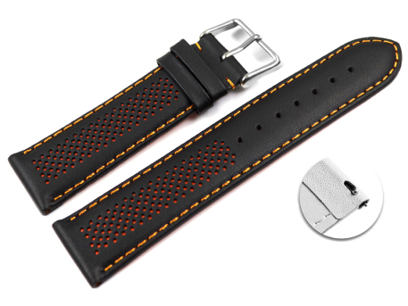 Quick Release Two-coloured Black-Orange Perforated...