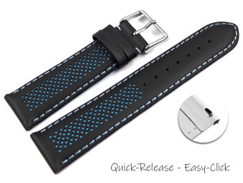 Quick Release Two-coloured Black-Light blue Perforated...