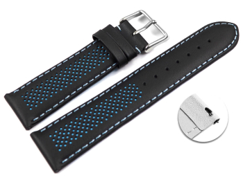 Quick Release Two-coloured Black-Light blue Perforated...