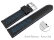 Quick Release Two-coloured Black-Light blue Perforated Leather Watch Strap 18mm 20mm 22mm
