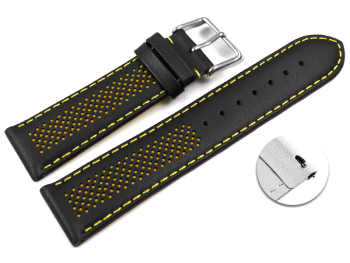 Quick Release Two-coloured Black-Yellow Perforated...