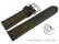 Quick Release Two-coloured Black-Yellow Perforated Leather Watch Strap 18mm 20mm 22mm