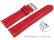 Quick Release Red Vegan Grain Watch Strap lightly padded 12-22 mm
