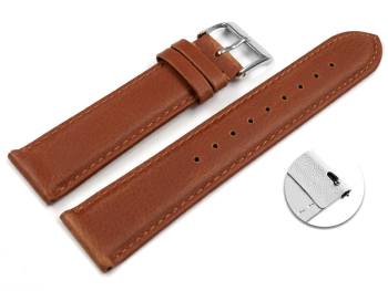 Quick Release Light Brown Vegan Grain Watch Strap lightly...