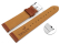 Quick Release Light Brown Vegan Grain Watch Strap lightly padded 12-22 mm