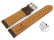 Quick Release Dark Brown Vegan Grain Watch Strap lightly padded 12-22 mm