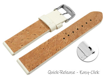 Quick Release Vegan Cactus Watch Strap White 14mm 16mm 18mm 20mm 22mm 24mm