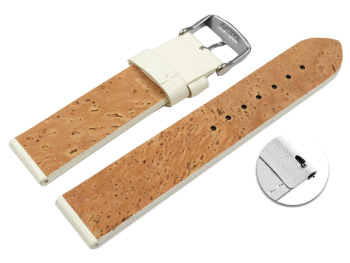 Quick Release Vegan Cactus Watch Strap White 14mm 16mm 18mm 20mm 22mm 24mm