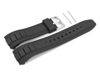 Watch strap Casio for MTF-E001-1AV, rubber, black