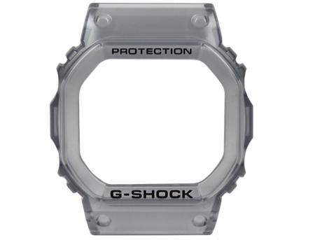 Genuine Casio G-Shock Grey Translucent Resin Bezel with black lettering for DW-B5600G-1