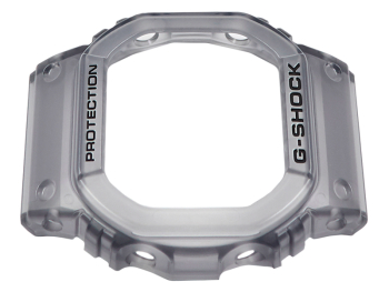 Genuine Casio G-Shock Grey Translucent Resin Bezel with black lettering for DW-B5600G-1