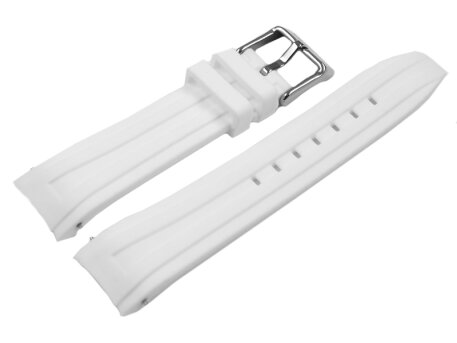 Festina White Watch Strap F20610 with silver colored buckle