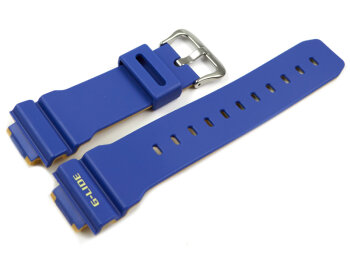 Genuine Casio G-Lide Blue Watch Strap with beige inner layer GLS-6900-2