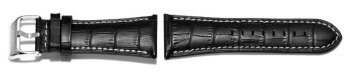 Festina Watch Strap for F16235 /  F16234 - Leather - Black - White stitching