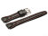 Watch strap Casio f. AQF-102WL-4,Leather,black,red stitch
