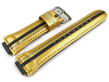 Genuine Casio Gold Tone Leather Watch Strap for DW-003TB-9V