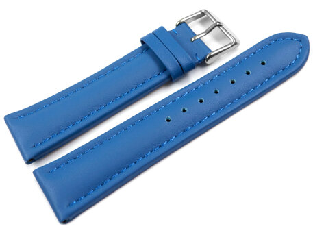 Watch Strap Genuine Leather smooth blue 18mm 20mm 22mm...