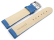 Watch Strap Genuine Leather smooth blue wN 18mm 20mm 22mm 24mm 26mm 28mm